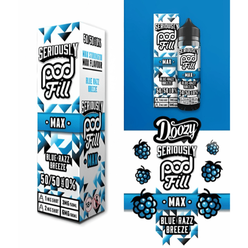 Doozy Seriously Pod Fill Max Blue Razz Breeze 60ml Salts